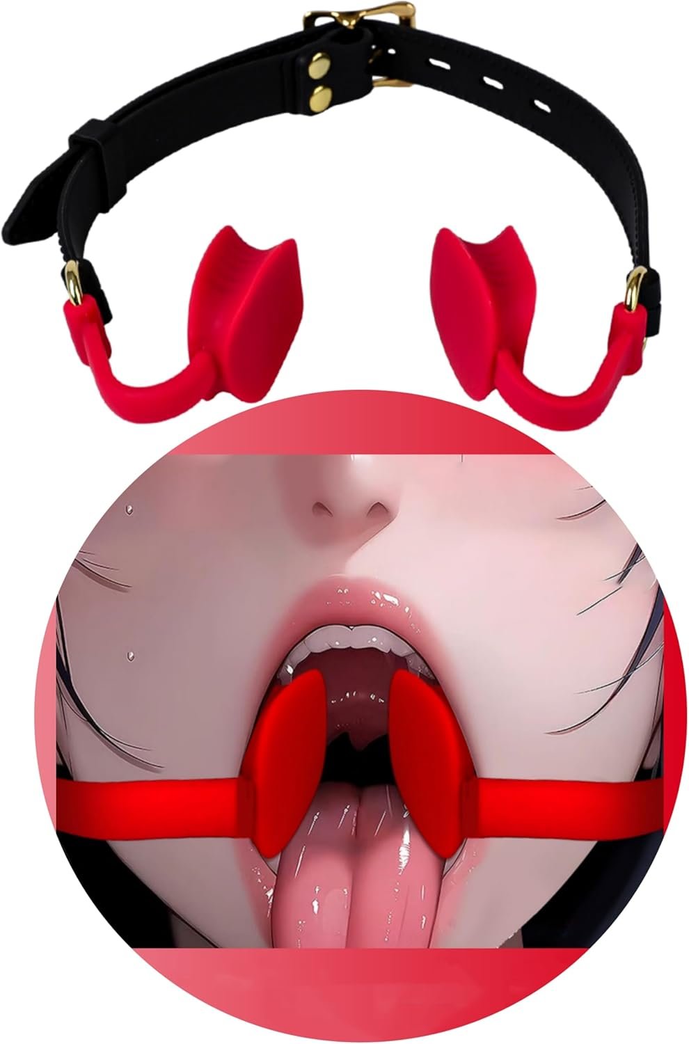Premium Silicone Mouth Gag with Adjustable PU Leather Strap